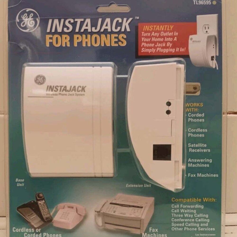 GE 96595 InstaJack for Phones Model TL96595 Wireless/Corded Phones Fax